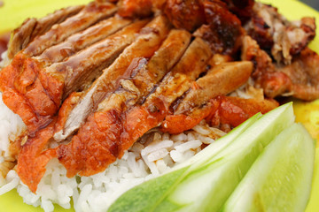 Roasted duck with rice