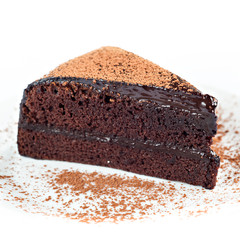 Chocolate Cake with white background