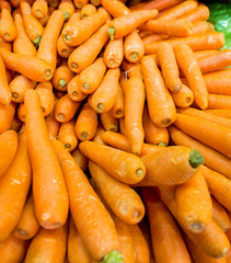 Carrots on the supermarket display