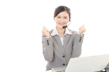 ガッツポーズのオペレーター