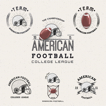 American Football badges logos and labels for any use