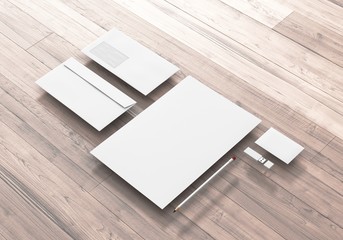 Briefpapier Visitenkarte Kuvert USB Stick Bleistift auf Holz