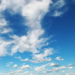 clouds in the blue sky