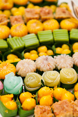 Fototapeta na wymiar A variety of Thai desserts