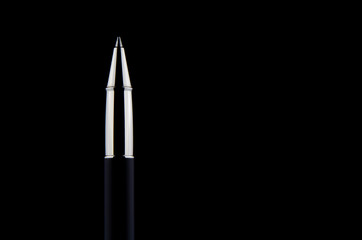 Roller Ball Pen on Black Background