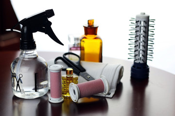 Tools hairdresser comb scissors