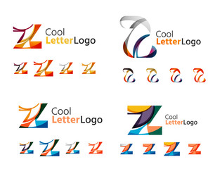 Letter business emblem collection