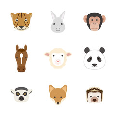 動物の顔　セット