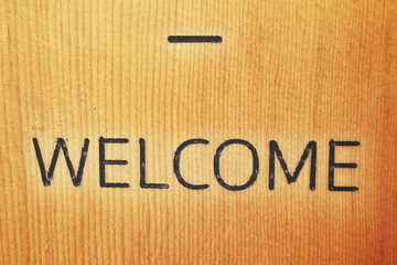 Obraz premium Vintage welcome signboard