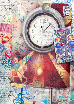 Alchemic and esoteric scrap and collage series