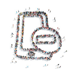 group  people  shape  smartphone