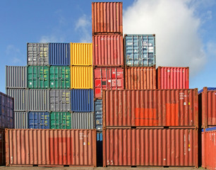 Stacked containers