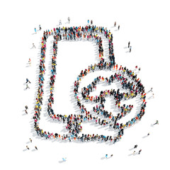 group  people  shape  smartphone