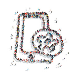 group  people  shape  smartphone