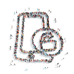 group  people  shape  smartphone