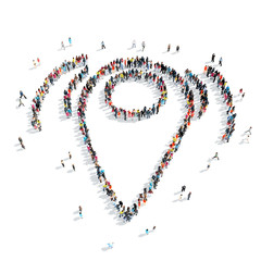 people  shape map pointer cartoon