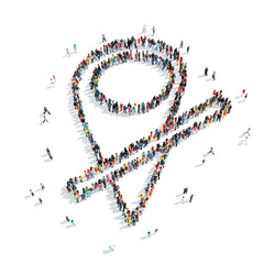 people  shape map pointer cartoon