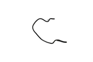 Black plastic coated wire tie