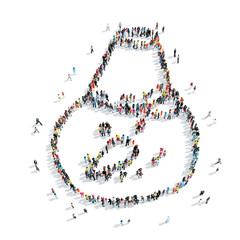 people  shape  snowman cartoon