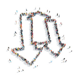 people  shape  arrow  cartoon