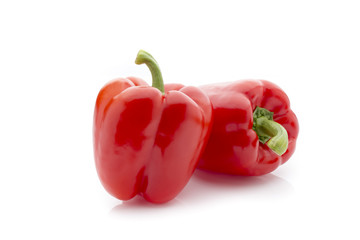 Pepper on the white isolatd background.