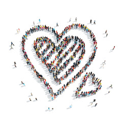 group  people  shape  heart sweet