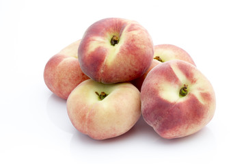 Peach on the white isolatd background.