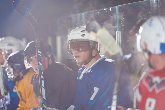ice hockey player portrait