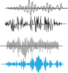 vector image of the sound or ECG