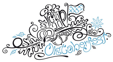 Oktoberfest Design, Herbst Vektor