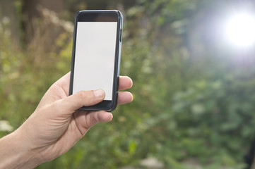 Smart phone with presentation area