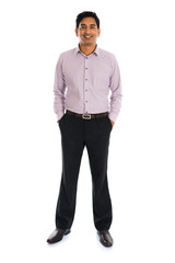 formal indian business man with white background