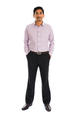 formal indian business man with white background
