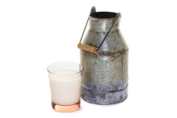 milk jug and glass