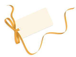 CHRISTMAS GIFT CARD WITH ORANGE RIBBON