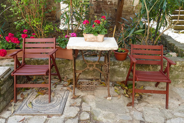 Istrian backyard with chairs