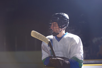 Naklejka premium ice hockey player portrait