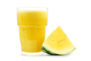 Smoothie aus gelber Wassermelone