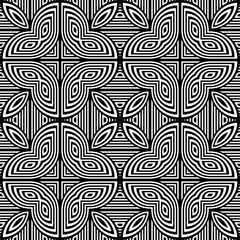 Design seamless monochrome geometric pattern