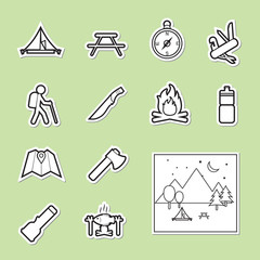 camping equipment icon