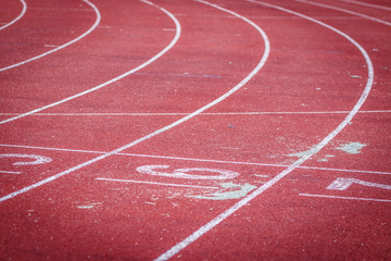 Fototapeta premium Close-up running track texture or background