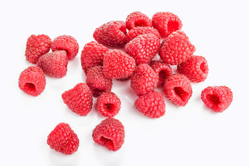 Sweet raspberry on white background