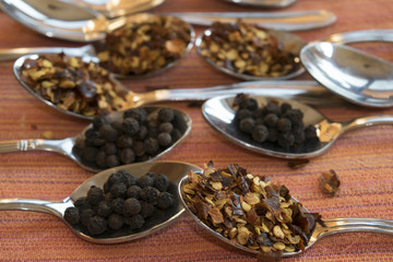 crushed red pepper and black pepper