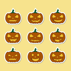 pumpkins for Halloween set