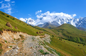 Dirt road in the mountains 