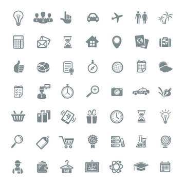 Big Icon Set Travel, Business, Retail and Sciense. Vector