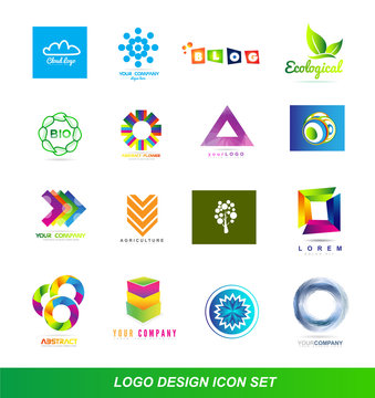 Logo design elements icon set