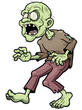 Vector illustration of Cartoon zombie