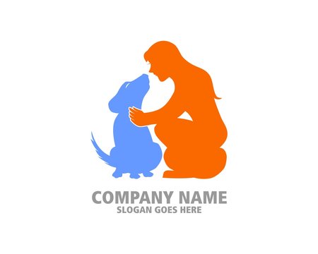 Love dog pet logo