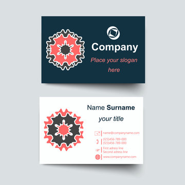 Modern simple light business card template